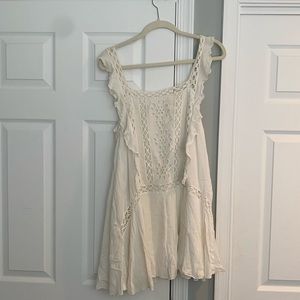 Free People White Mini Sundress